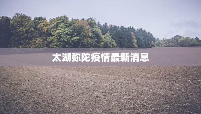 太湖弥陀疫情最新消息 太湖弥陀疫情最新消息
